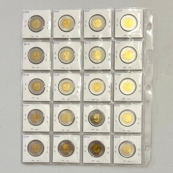 Comprehensive Set of 79 1996 to 2025 Canada $2 Toonie Coins + Bonus Test Token! - Picture 9 of 16